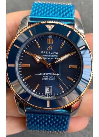 Breitling SuperOcean Heritage II B20 44MM Dial Azul Bisel Dos Tonos Réplica Espejo 1:1