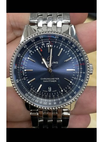Breitling Navitimer 1 Reloj Réplica Suizo Automático en Dial Azul - Correa de Acero
