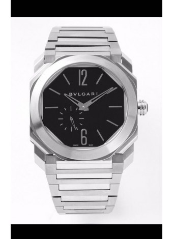 Bvlgari Octo Finissmo Edición Réplica a Espejo 1:1 Caja de Acero Inoxidable 904L Dial Negro