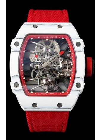 Richard Mille RM027-02 Rafael Nadal Genuino Movimiento Tourbillon Reloj Réplica a Espejo 1:1