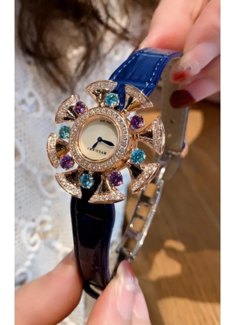 Reloj Bvlgari Edición Divas's Dream en Caja Oro Rosado - Bisel Pavimentado en Diamantes Réplica Suiza