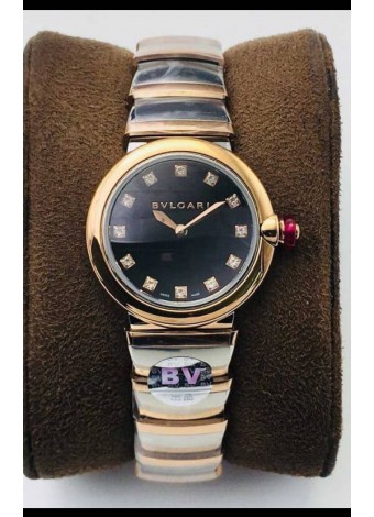 Bvlgari LVCEA Edition Reloj en Dos Tonos Acero Oro Rosado - Réplica a Espejo 1:1