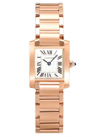 Cartier Tank Francaise Oro Rosado Reloj Réplica Cuarzo 25.70MM