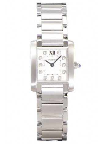 Cartier Tank Francaise Acero Inoxidable Reloj Réplica de Cuarzo Suizo 25.70MM 