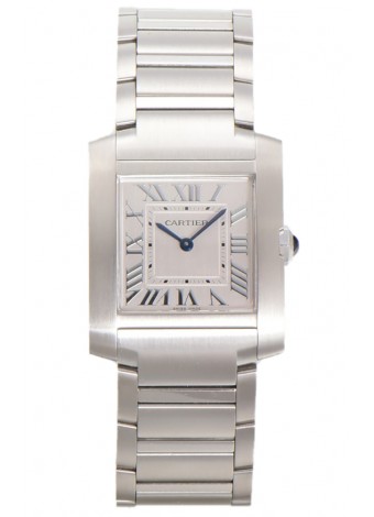 Cartier Tank Francaise Acero Inoxidable Reloj Réplica de Cuarzo Suizo 25.70MM 