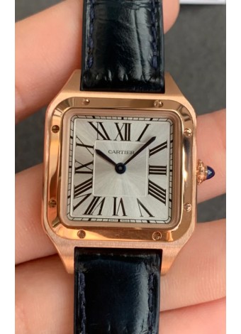 Cartier Santos Dumont Reloj Réplica Suiza Espejo 1:1 Caja Oro Rosado 38MM