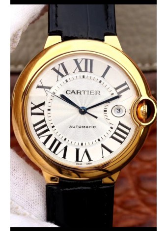 Ballon De Cartier Automático Reloj Réplica a Espejo 1:1 Oro Amarillo en Caja de Acero 904L - 42MM