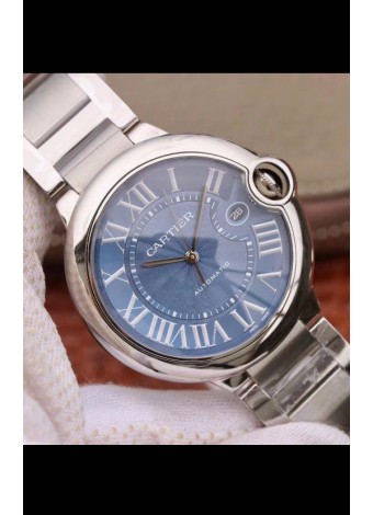 Ballon De Cartier Reloj Suizo Automático Calidad a Espejo 1:1 Caja en Acero 904L Dial Azul - 42MM