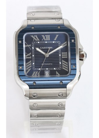 Santos De Cartier Réplica Suiza a 1:1 Bisel DLC Azul Reloj  40MM