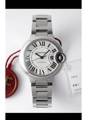 Ballon De Cartier Reloj Suizo Automático Calidad Espejo 1:1 33MM en Caja Acero