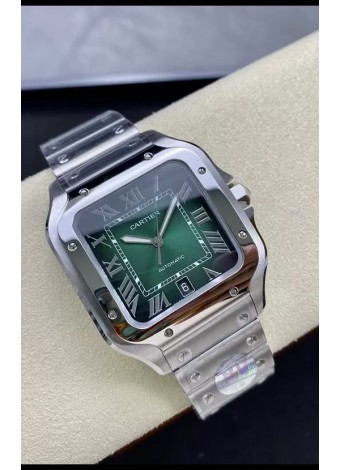 Cartier Santos De Cartier 904L Acero Dial Verde Réplica Espejo 1:1 - Reloj Acero Inoxidable 40MM Stainless