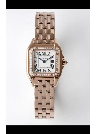 Cartier Edición PANTHERE 22MM Réplica Suiza Calidad a Espejo 1:1 Dial Blanco - Bisel Diamantes
