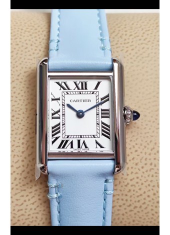 Cartier Tank Solo Reloj cuarto Suizo Caja en Acero Inoxidable 