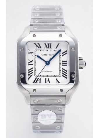 Cartier Santos De Cartier Acero 904L Dial Blanco Super Clone Reloj Replica 35MM