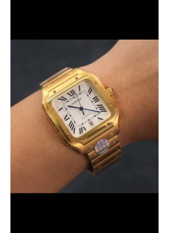 Santos De Cartier Réplica Espejo 1:1 - 40MM Reloj Movimiento Suizo Oro Amarillo