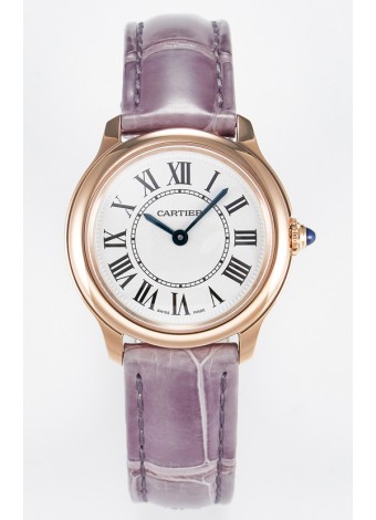 Ronde Louis Cartier Super Clone 29MM  Reloj Oro Rosado en Movimiento de Cuarzo Suizo