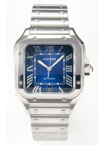 Cartier Santos De Cartier Acero 904L Dial Azul Reloj Super Clone Replica 40MM 