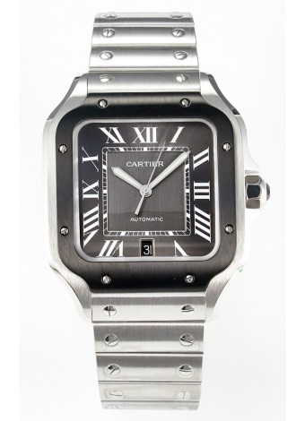 Cartier Santos De Cartier Acero 904L Dial Gris Reloj Super Clone Replica 40MM