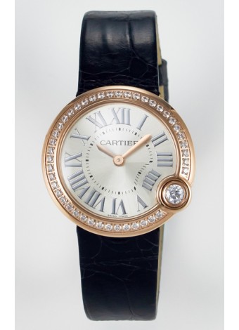 Ballon Blanc De Cartier Reloj Super Clone 30MM en Caja Oro Rosado