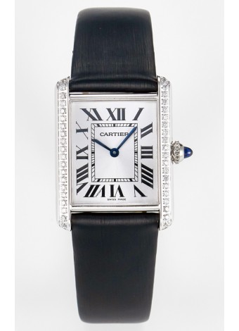 Tank Must Cartier Super Clone Edition 33.7MM Reloj en Caja Acero Dial Blanco 