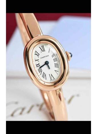 Baignoire De Cartier Oro Rosado Reloj Réplica Cuarzo Super Clone