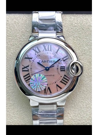 Ballon De Cartier Suizo Automático Calidad Espejo 1:1 33MM Caja en Acero