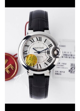 Ballon De Cartier Suizo Automático Calida Espejo 1:1 33MM Dial Blanco