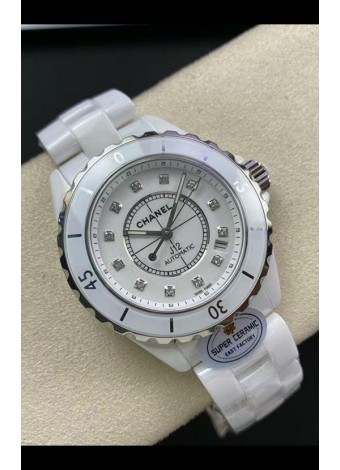 Chanel J12 38MM Caja Cerámica Blanca Reloj Automático Réplica Espejo 1:1
