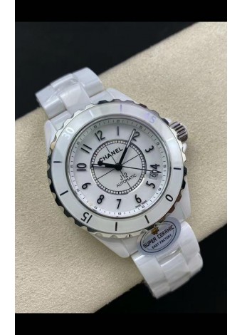 Chanel J12 38MM Caja Cerámica Blanca Reloj Automático Réplica Espejo 1:1