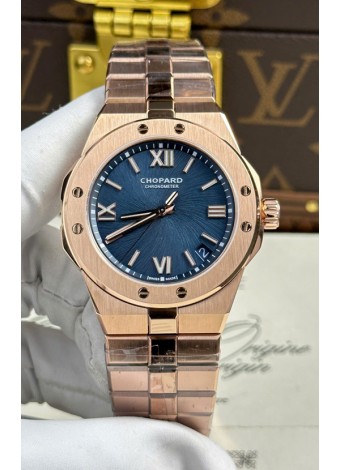 Chopard Alpine Eagle Dial Oro Rosado  Azul Super Clone Reloj Réplica 