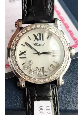 Chopard Happy Acero Inoxidable Reloj Cuarzo Suizo Replica a Espejo 1:1 - Diamantes Genuinos