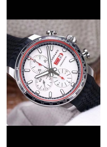 Chopard Classic Racing Cronógrafo Reloj Réplica Espejo 1:1 en Caja de Acero - Dial Blanco