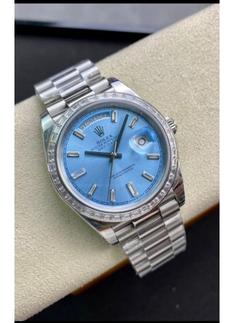 Rolex Day Date Presidential M228396TBR-0002 904L 40MM - Dial Azul Ice Reloj Calidad a Espejo 1:1