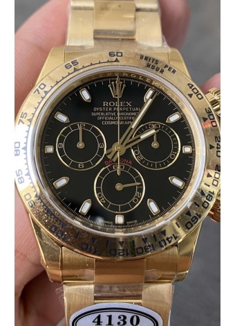 Rolex Cosmograph Daytona 116508 Oro Amarillo Movimiento Original Cal.4130 - Reloj de Acero Ultimate 904L Mejorado