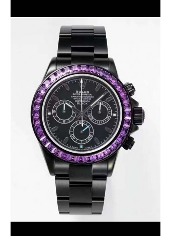 Rolex Daytona Edición Blaken Suizo Reloj Réplica a Espejo 1:1 Movimiento Cal.4130 Caja en PVD