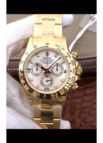 Rolex Cosmograph Daytona 116508 Oro Amarillo Movimiento Original Cal.4130  - Reloj de Acero Ultimate 904L
