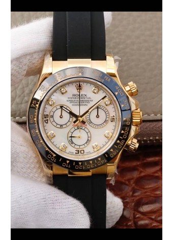 Rolex Cosmograph Daytona 116508 Oro Amarillo Movimiento Original Cal.4130  - Reloj de Acero Ultimate 904L Mejorado