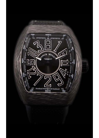 Franck Muller Vanguard Reloj Suizo Caja de Carbono Índices color Negro