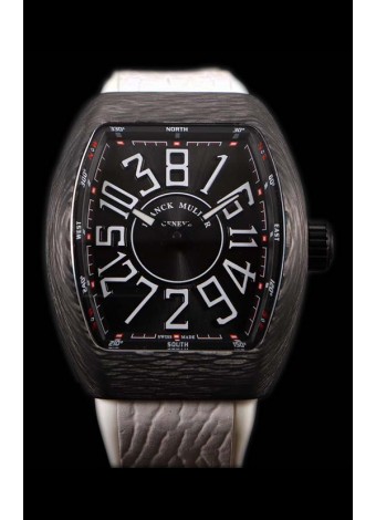 Franck Muller Vanguard Reloj Suizo Caja de Carbono Índices color Negro