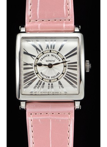 Franck Muller Master Square Ladies Reloj Réplica a Espejo 1:1 Correa Rosada