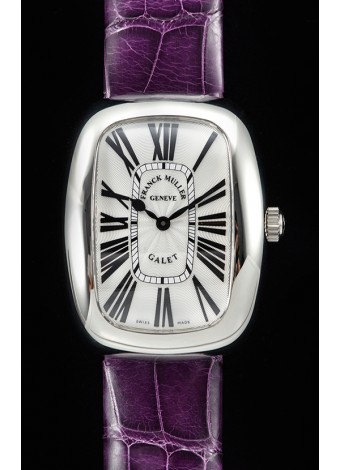 Franck Muller Galet Ladies Swiss Reloj Cuarzo Suizo con Correa Morada