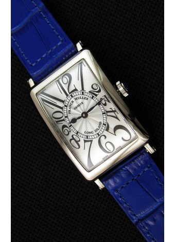 Franck Muller Long Island Ladies Reloj Réplica con Movimiento de Cuarzo Suizo correa color Azul