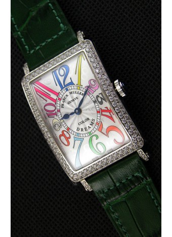 Franck Muller Long Island Color Dreams Ladies Reloj Réplica Suizo - Correa color Verde
