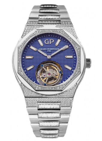 Girard Perregaux Laureato Tourbillon Espejo 1:1 Dial Azul Reloj Réplica Suiza 