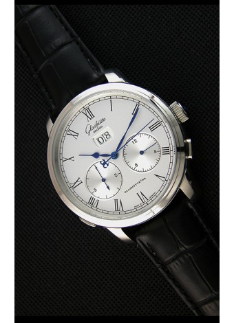 Glashuette Dual Sub Dial Reloj Réplica Japonés en Dial Blanco