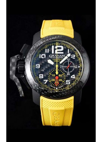 Graham Chronofighter Superlight Reloj Réplica Suizo a espejo 1:1 Carbon Amarillo 