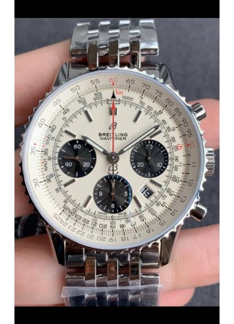 Breitling Navitimer 1 B01 Edición Cronógrafo 43MM - Dial Blanco Reloj Réplica a Espejo 1:1 904L