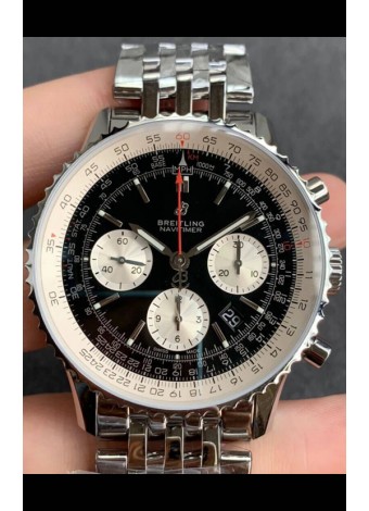 Breitling Navitimer 1 B01 Edición Cronógrafo 43MM - Dial Negro Reloj Réplica a Espejo 1:1 904L