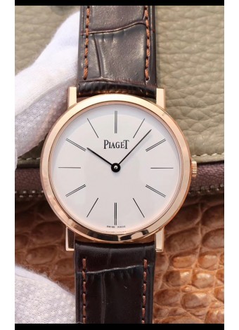 Piaget Altiplano G0A31114 Reloj Réplica Suizo a espejo 1:1 en Oro Rosado Dial Blanco