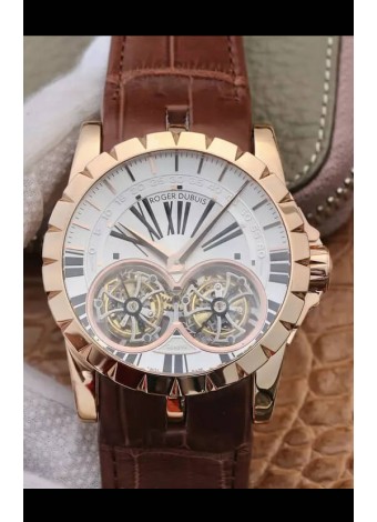 Replica Roger Dubuis Excalibur RDDBEX0249 Reloj Réplica a Espejo 1:1 Caja en Oro Rosado